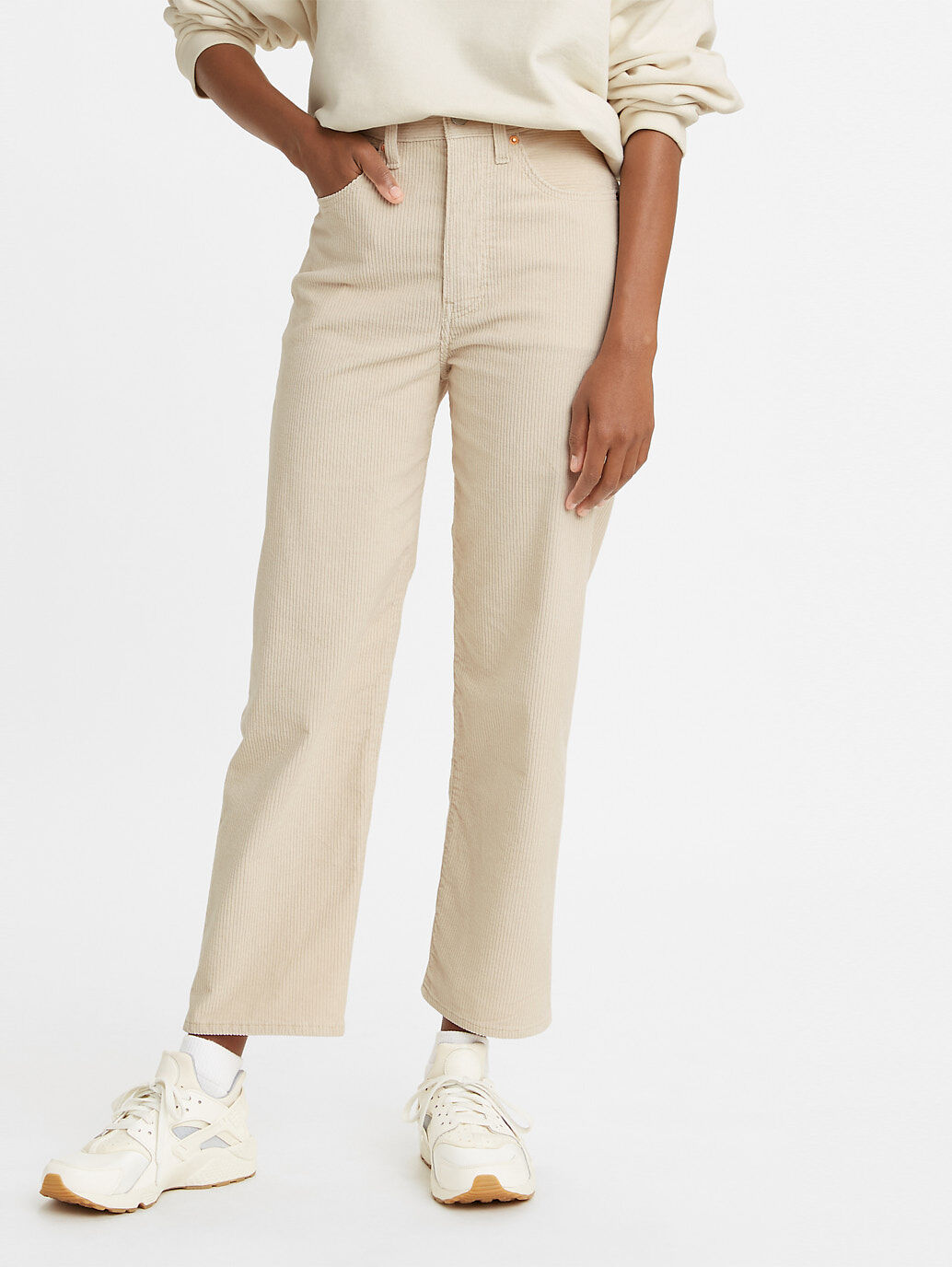 Ribcage Straight Ankle Corduroy Pants