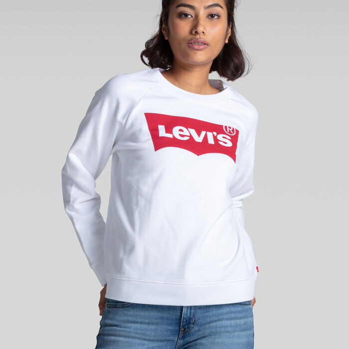 Levi’s® Australia Relaxed Graphic Crewneck Sweatshirt Batwing White