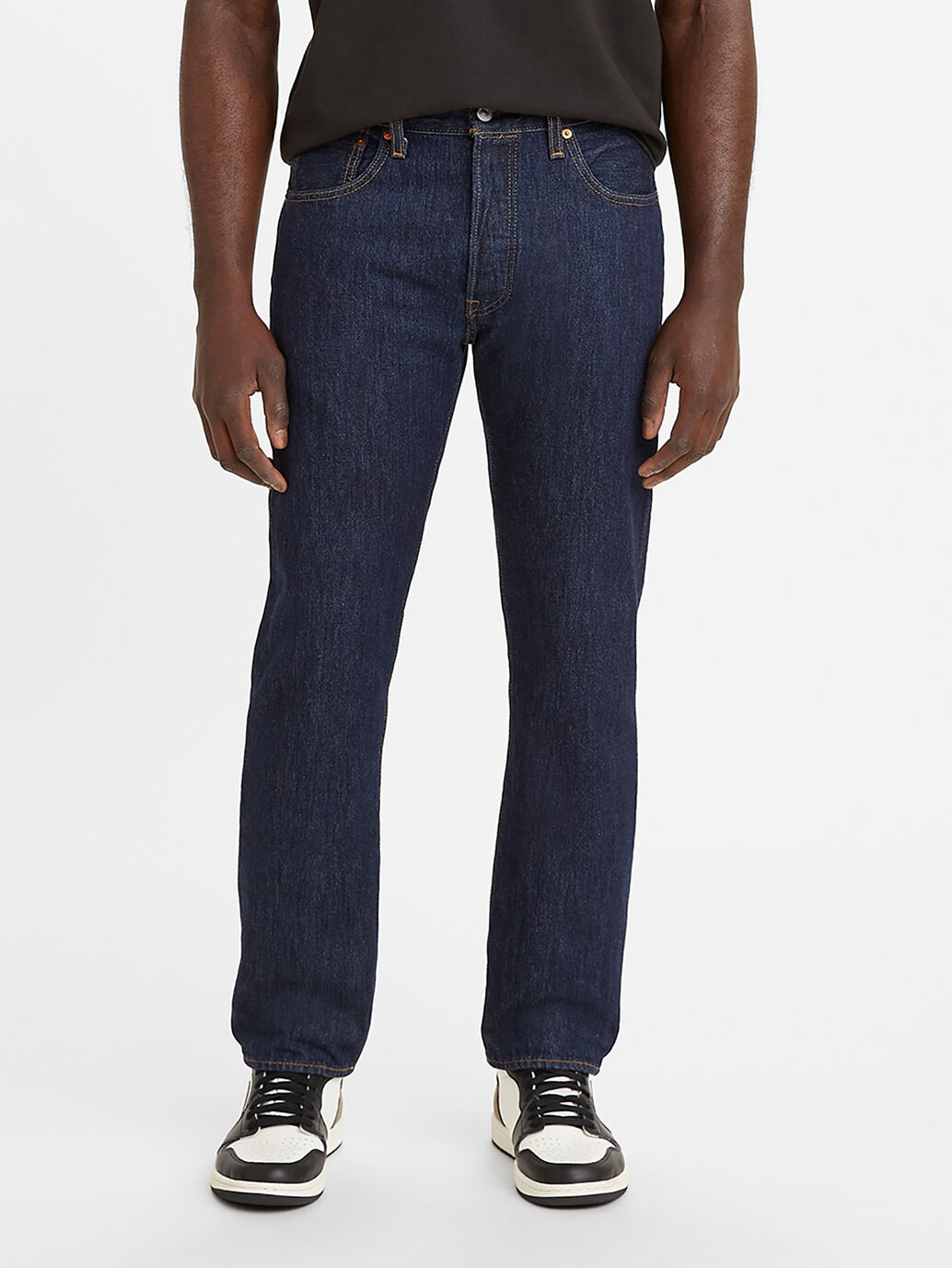 Men'S Dark Blue Non-Stretch Straight Leg 501® Original Jeans