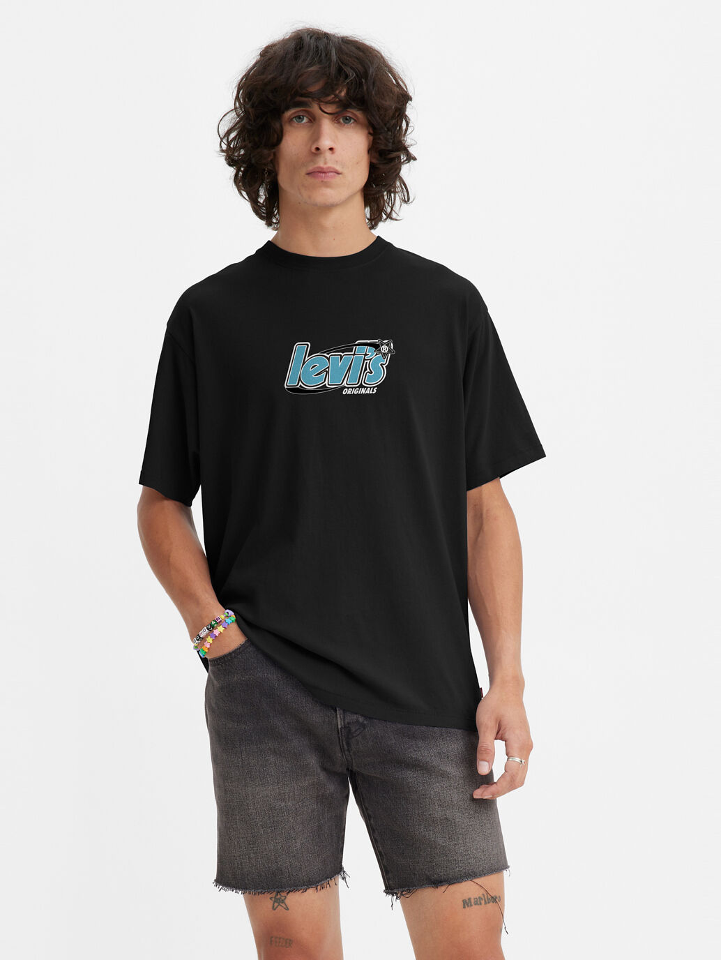 Black Graphic Vintage Fit T-Shirt for Men - 100% Cotton