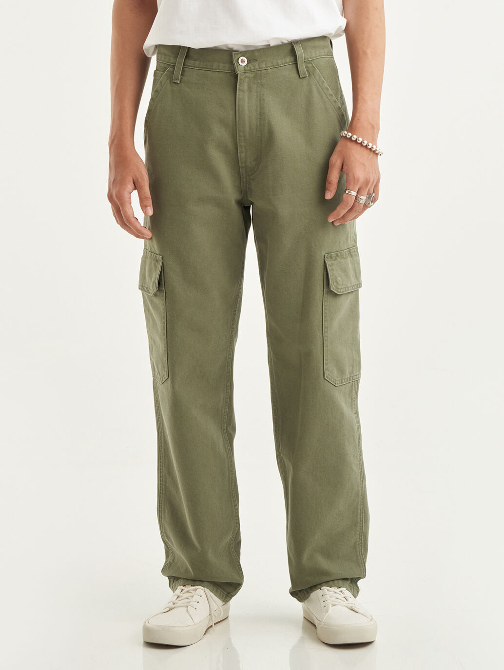 Green Loose Cargo Pants For Men - Levi's® SilverTab™ Range