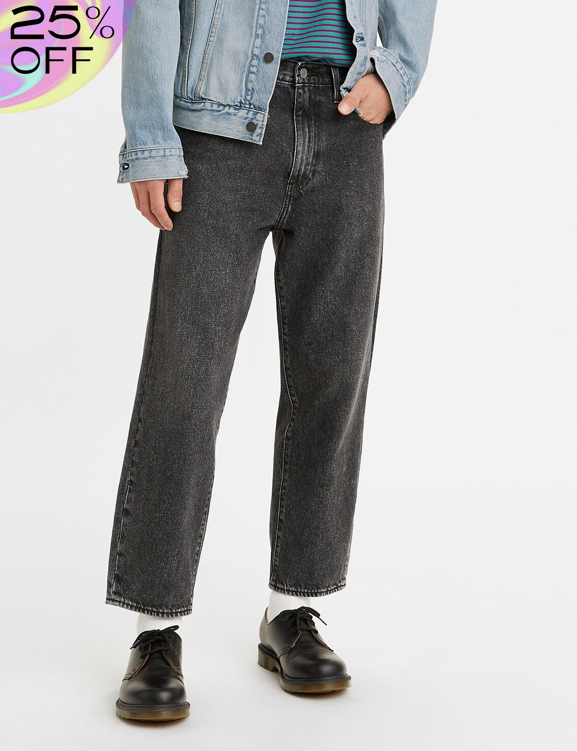 Stay Loose Taper Cropped Jeans