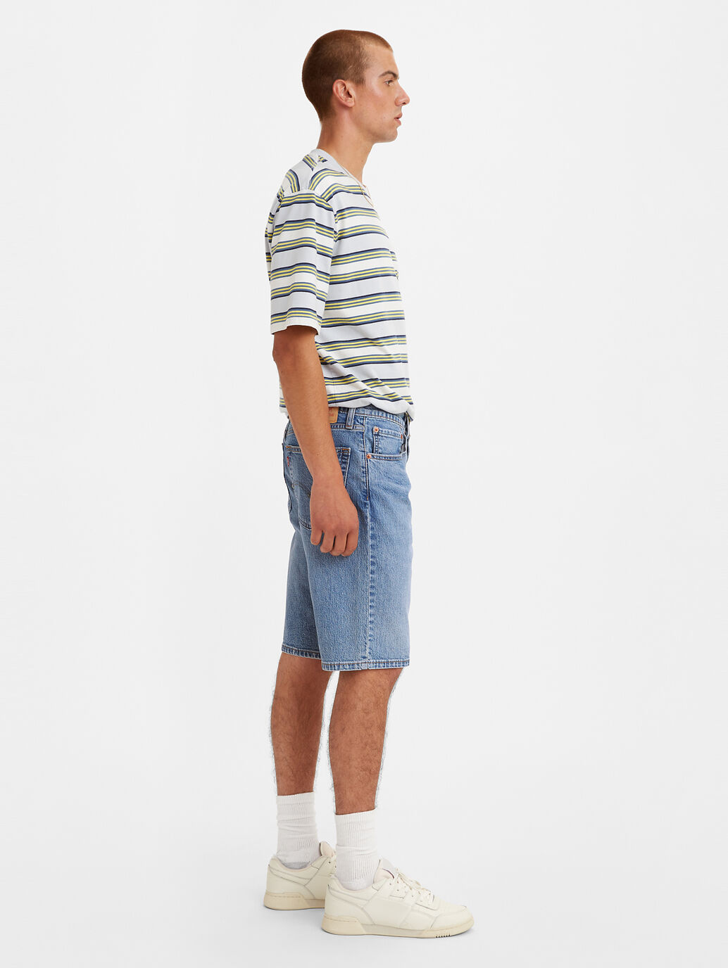 Blue 405 Standard Straight Leg Denim Shorts for Men