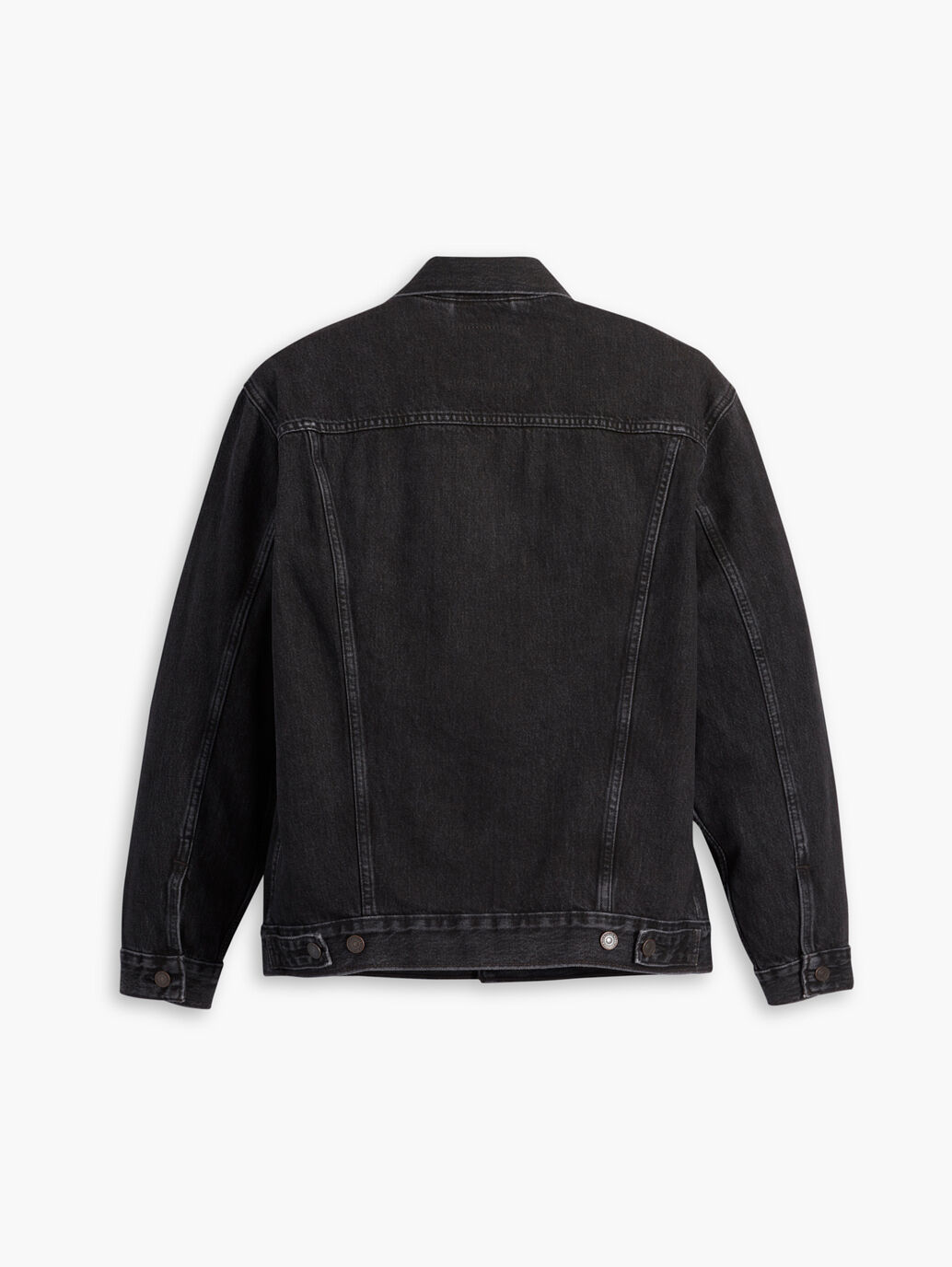 Black Relaxed Fit Trucker Jacket For Men - Premium Quality