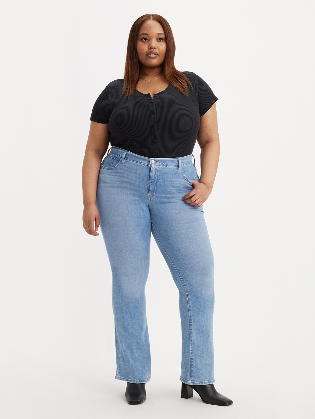 315 Shaping Bootcut Jeans (Plus Size) in Lapis Topic Plus